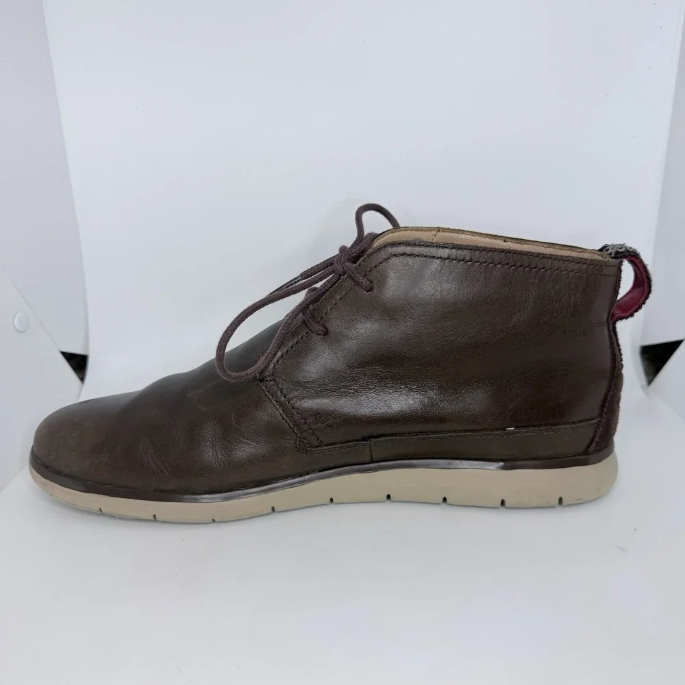 UGG Men's Freamon Waterproof Chukka Boots Brown Leather Lace Up Men's Size 11